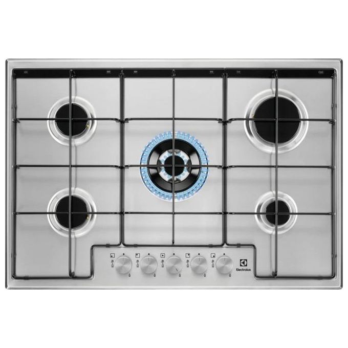 foto del prodotto electrolux egs7534x piano cottura a gas 5 zone 75 cm inox