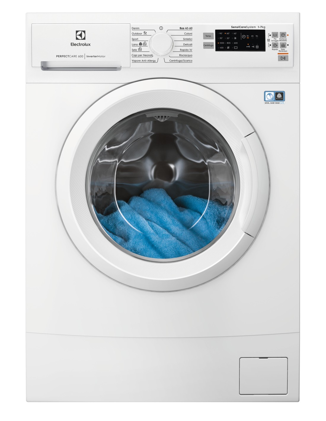 foto del prodotto electrolux ew6s507w lvb b 7kg 1000ginverter 45cm snella woolmark blue