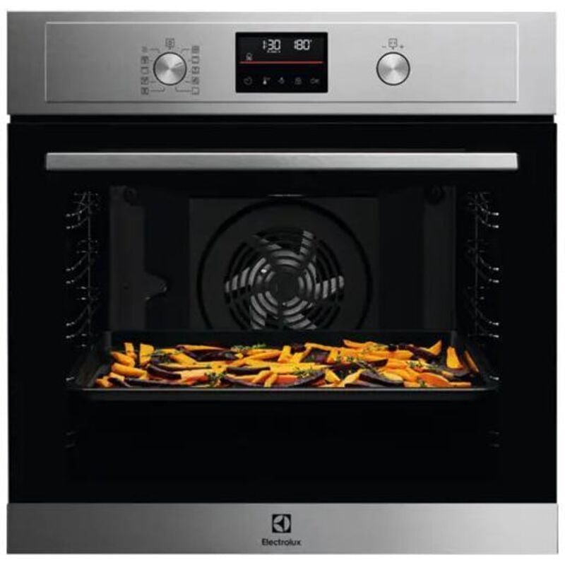 foto del prodotto electrolux - forno elettrico da incasso eom4p46tx multifunzione airfry serie 700 con pulizia pirolitica capacità 72 litri classe a acciaio inox