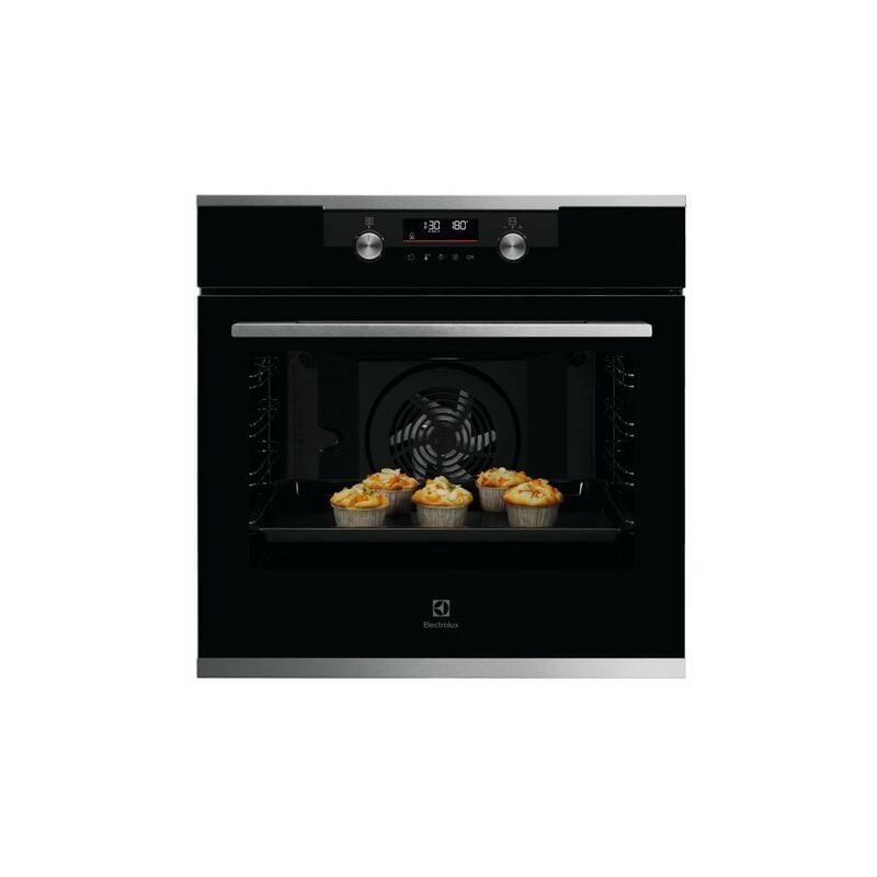foto del prodotto electrolux forno elettrico da incasso koddp66x multifunzione ventilato steambake serie 600 capacità 72 litri classe a+ pirolitico