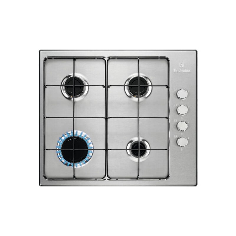 foto del prodotto electrolux kgs6404sx piano cottura gas 4 fornelli da incasso 55 cm acciaio inox