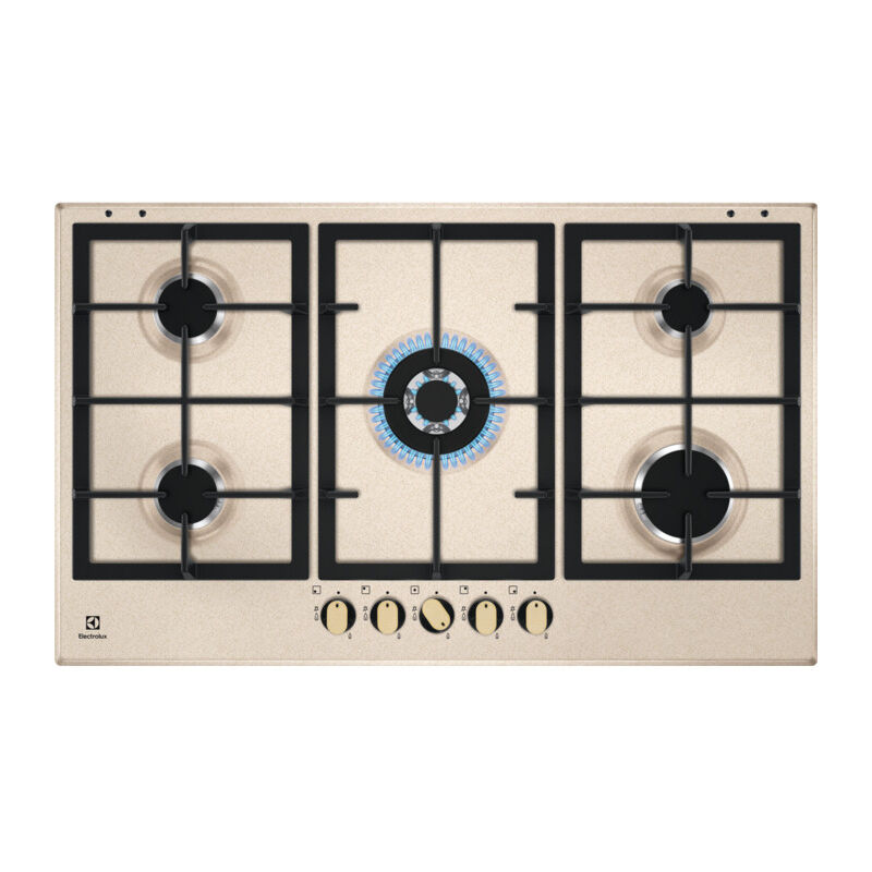 foto del prodotto electrolux kgs9536rs piano cottura gas 5 fornelli 90cm da incasso sabbia