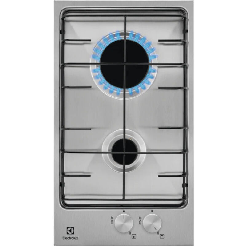 foto del prodotto electrolux piano cottura a gas serie 300 domino 29cm. colore del prodotto: acciaio inox, posizionamento dell'apparecchio: da incasso, dimensione della larghezza del piano c... - 949 738 263 - egg3222n