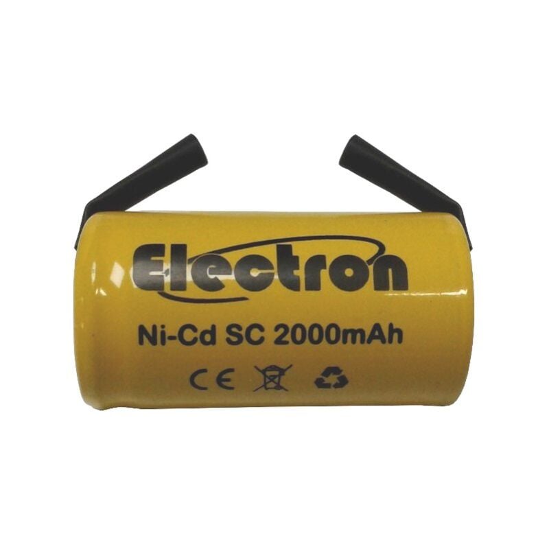 foto del prodotto electron batteria ricaricabile ni cd sc 1,2v 2000mah con linguette a saldare