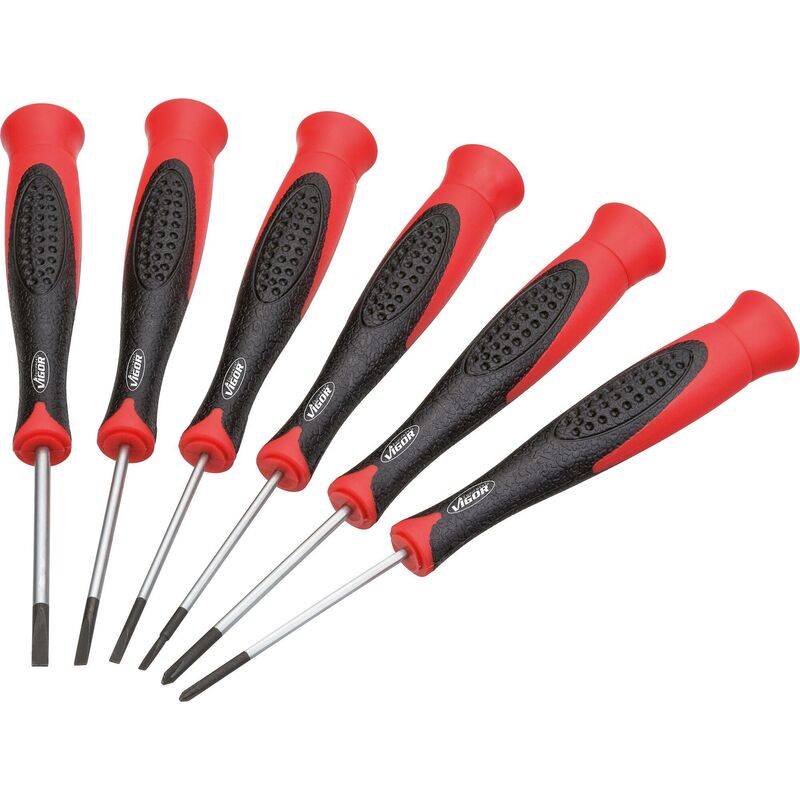 foto del prodotto electronic screwdriver set v4303 profilo ad intaglio, profilo intaglio a croce ph 1.6 2 2.4 3 mm ph 00 ph 0 numero utensili 6