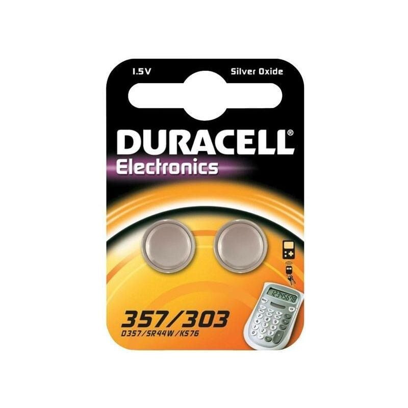 foto del prodotto electronics 2 pile bottone argento 1,5v per orologi d357 duracell