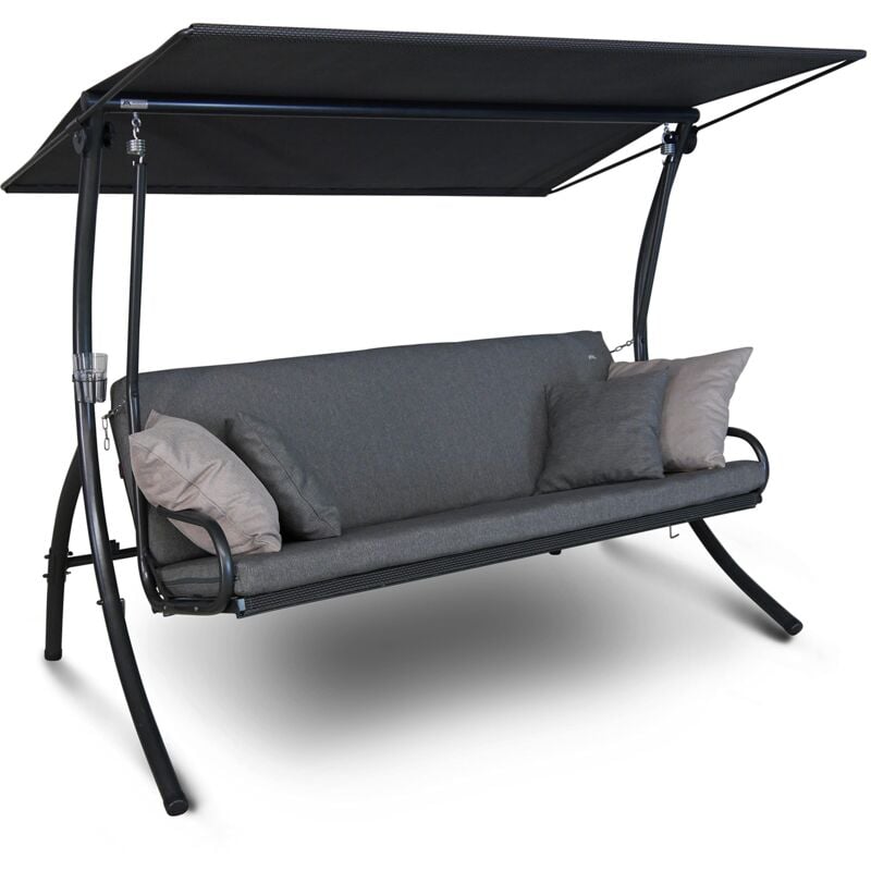 foto del prodotto elegance smart dondolo da giardino, prodotto in germania, altalena per sedersi, sdraiarsi e rilassarsi, con funzione letto, facile da montare