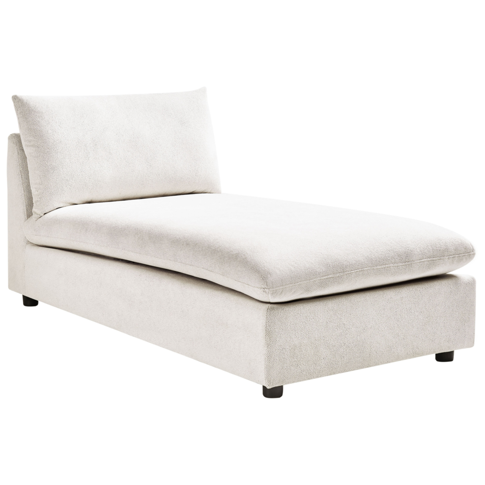 foto del prodotto elegante chaise lounge tessuto poliestere imbottitura mobili soggiorno senza braccia bianco sporco vizille