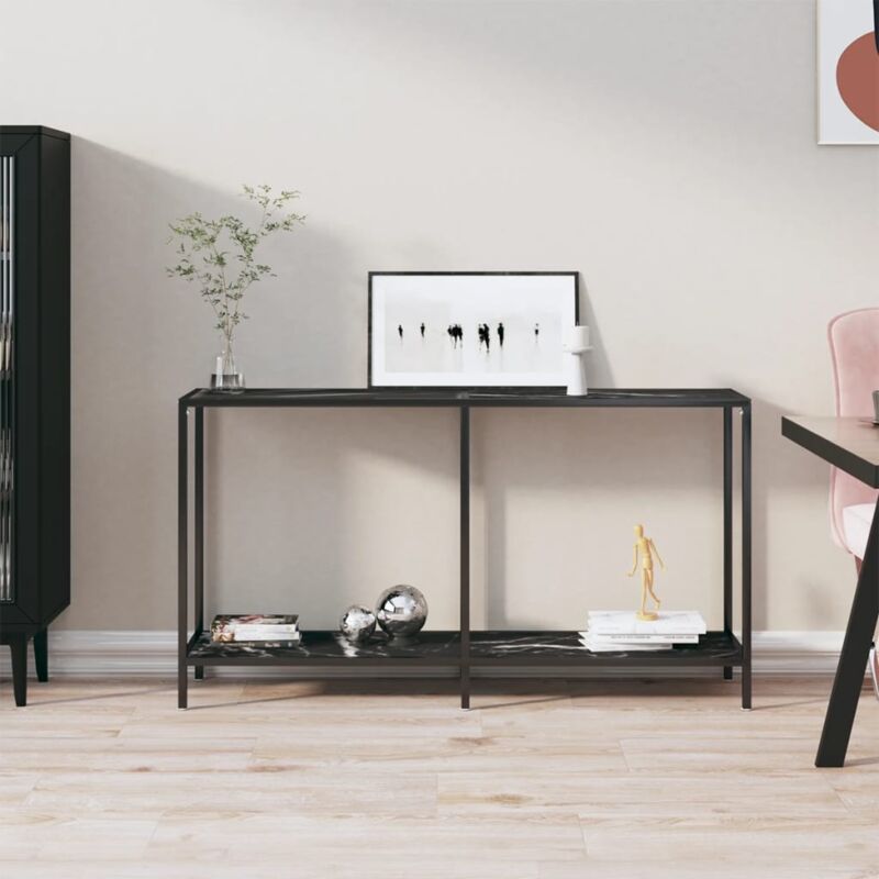 foto del prodotto elegante consolle 140x35x75 5 cm in vetro temperato disponibili vari colori colore effetto marmo