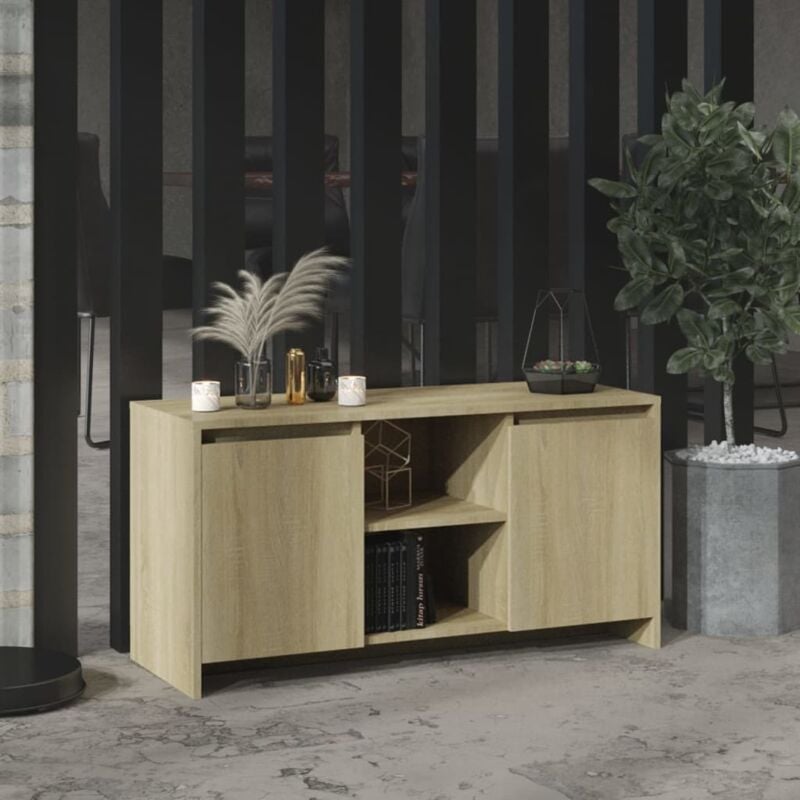foto del prodotto elegante credenza o mobile tv con 2 scomparti e 2 ante vari colori colore marrone