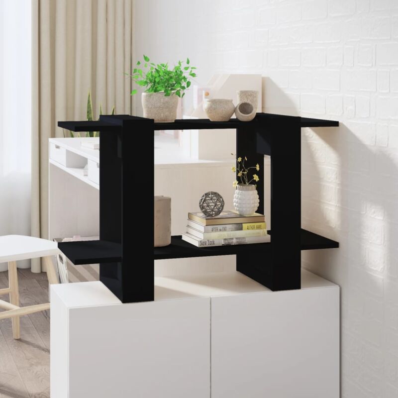 foto del prodotto elegante libreria con 2 ripiani design moderno in legno vari colori colore nero