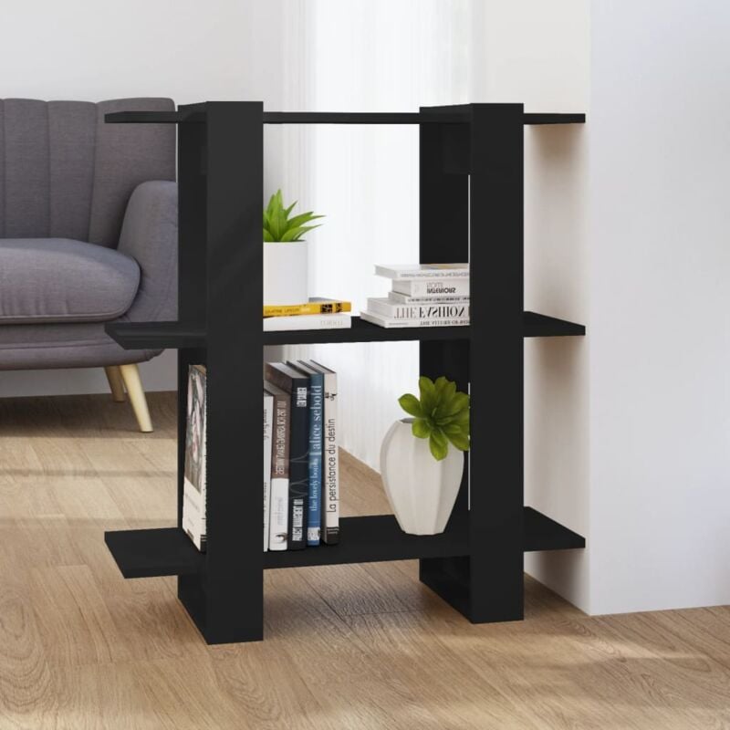 foto del prodotto elegante libreria con 3 ripiani design moderno in legno vari colori colore nero