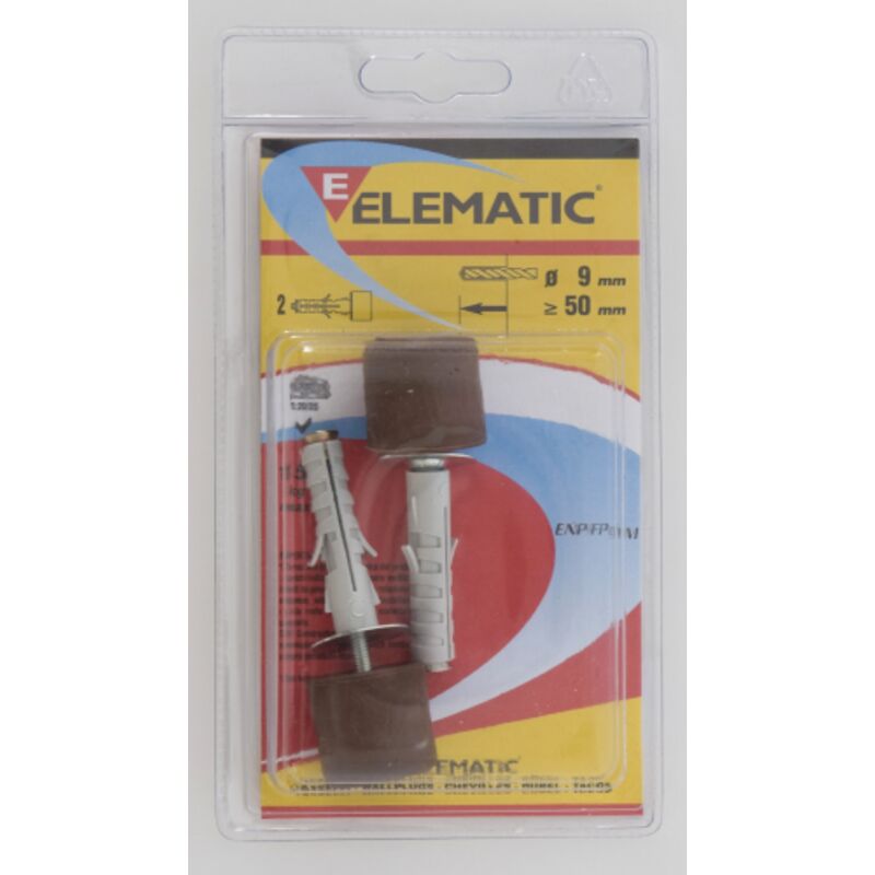 foto del prodotto elematic - 2 pz tasselli enp fp9 tassello paracolpi bianco fischer nylon