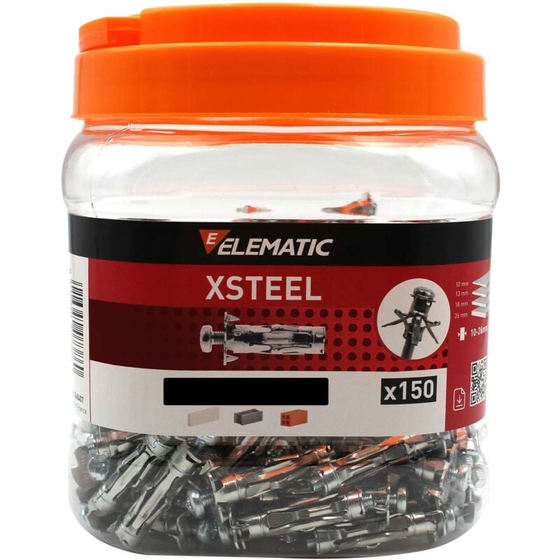 foto del prodotto elematic barattolo 150 tasselli xsteel m6