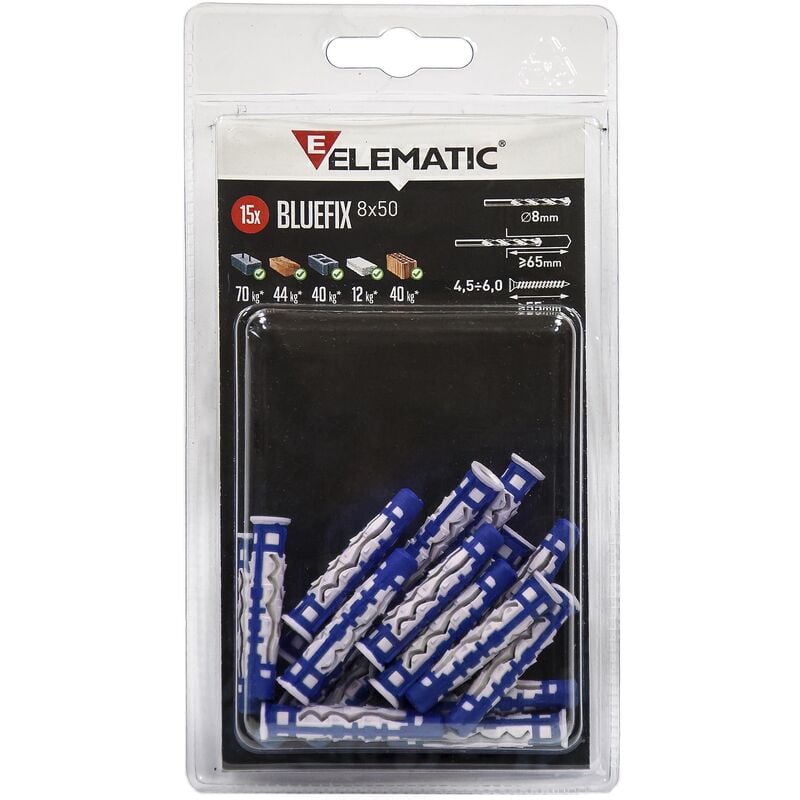 immagine 0 del prodotto elematic blister tass. bluefix mm. 8 pz.10 