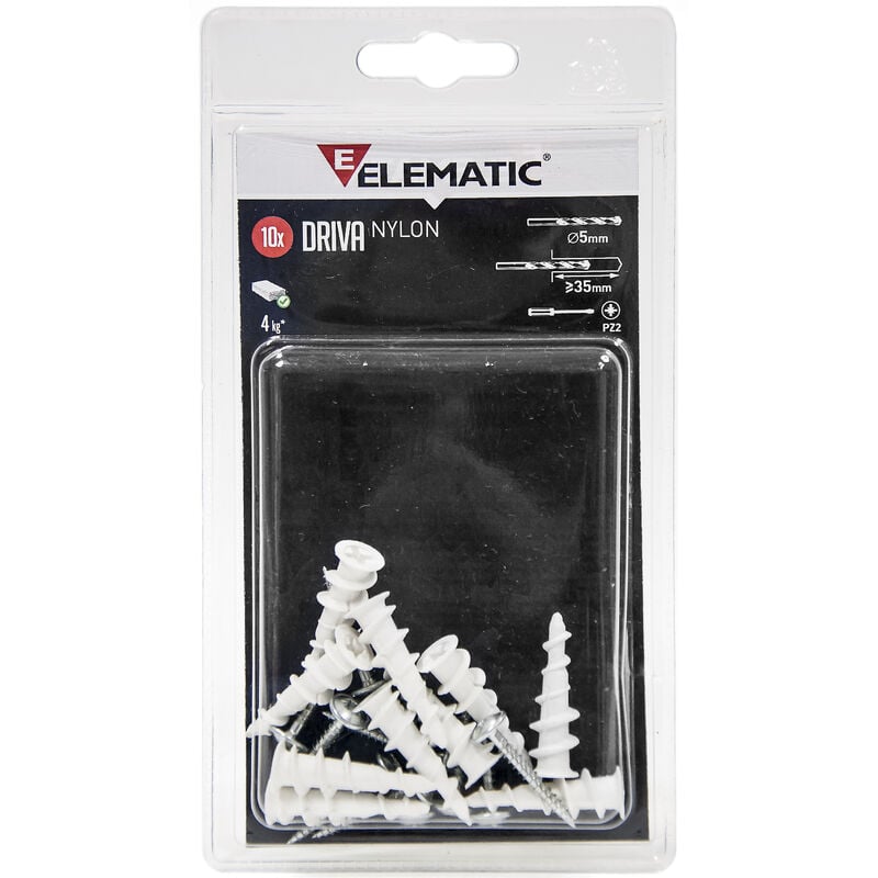foto del prodotto elematic blister tasselli driva 5x30 pz.10 