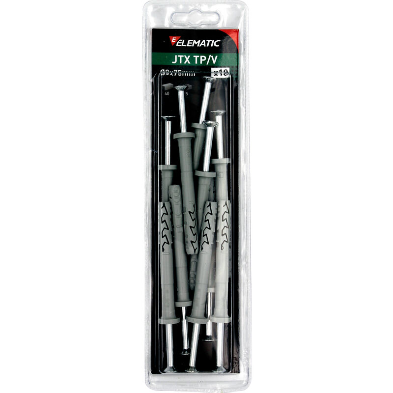 foto del prodotto elematic blister tasselli jtx tp v 8x75 pz.10 