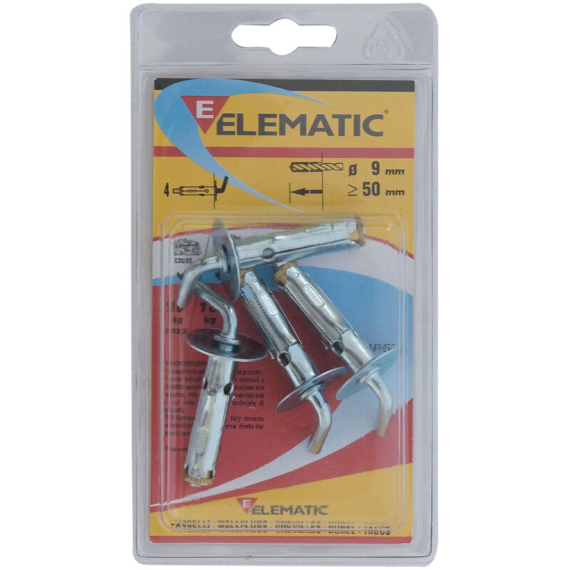 foto del prodotto elematic blister tasselli t61 oc9 pz.4 