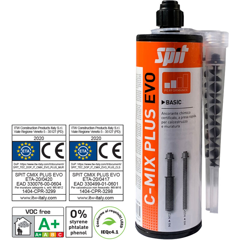 foto del prodotto elematic cartuccia spit c mix plus evo 300cc