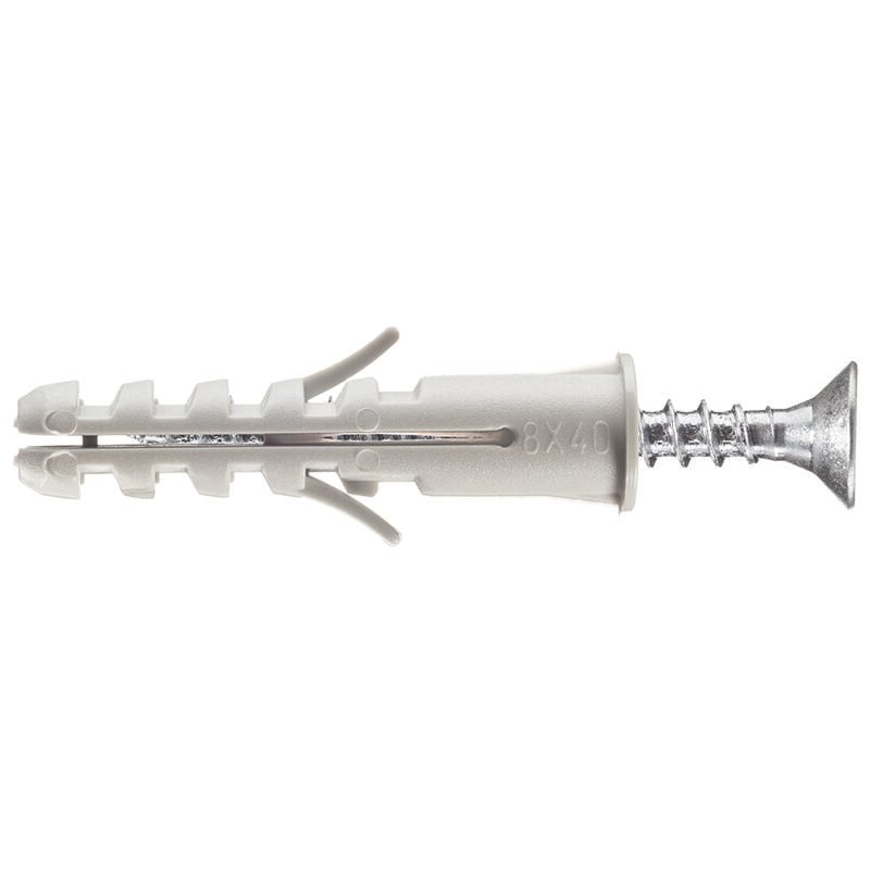 foto del prodotto elematic tassello in nylon con vite tsp pz bordato pa 6 esb va mm.10x50, in conf. self service pz.10
