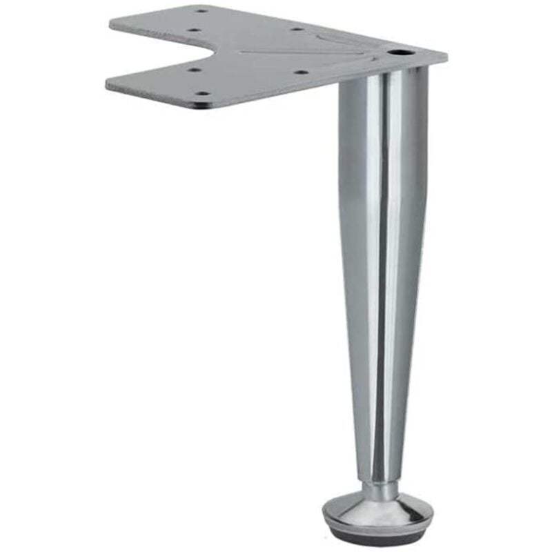 foto del prodotto element system piede conico in metallocon flangia triangolare h100 cromo