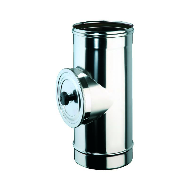 foto del prodotto elemento con ispezione tonda mf in acciaio inox aisi 316l 120 mm, l 324 mm