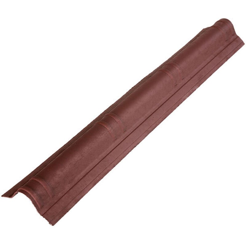 foto del prodotto elemento di colmo onduline per tegola onduvilla. dimensioni 106 x 19,4 cm - colore rosso sfumato