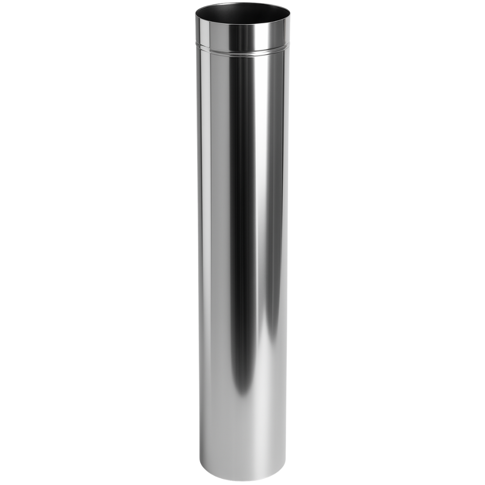 foto del prodotto elemento lineare acciaio inox diametro 180 mm sp. 0,5 mm h. 1000 mm canna fumaria