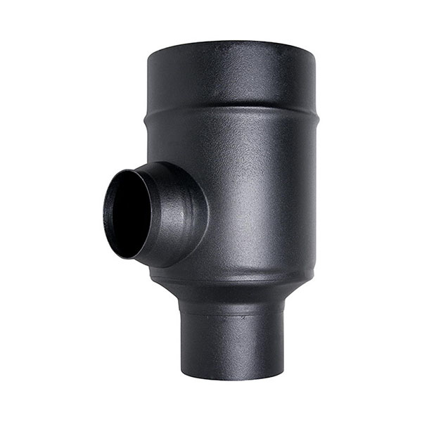 foto del prodotto elemento sdoppiatore canna fumaria tubo coassiale nero d. 80 130 ce in acciaio 316 per stufa pellet made in italy uni 1856 2