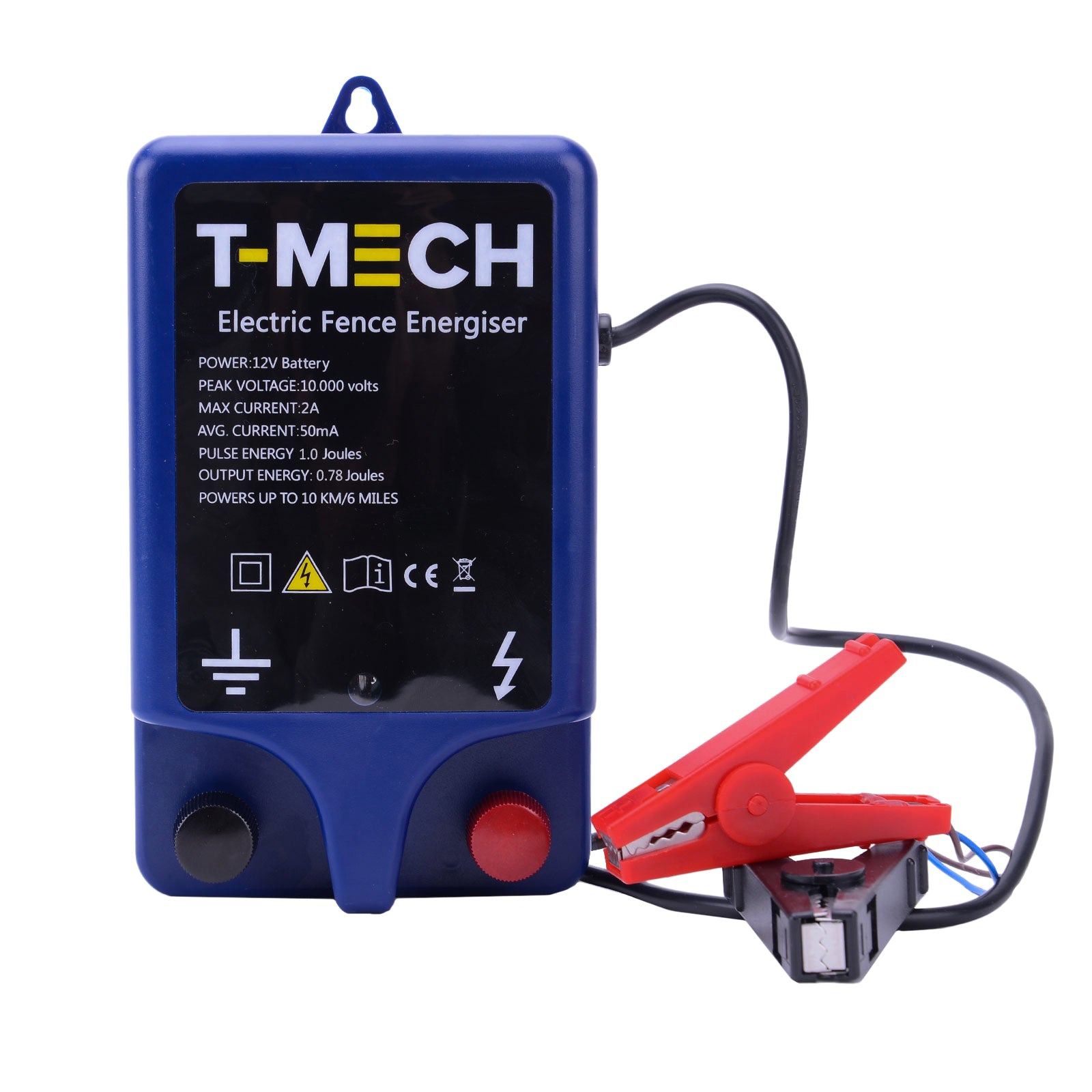 foto del prodotto elettrificatore a batteria per recinzioni per animali 10000 volt copertura 10km
