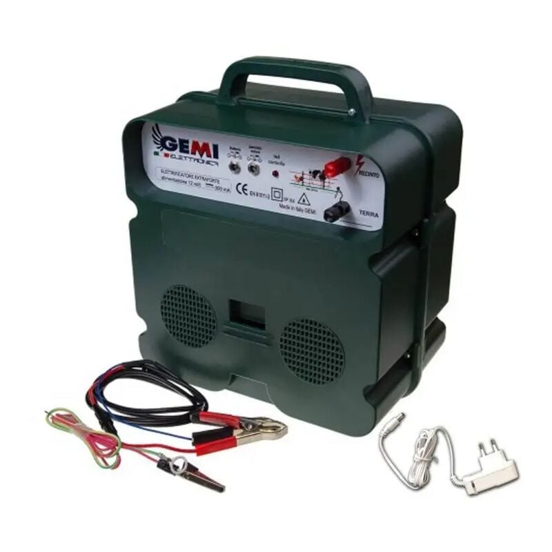 foto del prodotto elettrificatore b 12 extra forte a batteria doppia alimentazione 12v 220v per recinto elettrico recinzione elettrica recinzione elettrificata 5 km