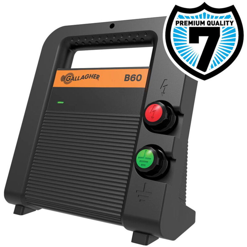 foto del prodotto elettrificatore gallagher b60 a batteria 12v 0,6 j per recinti fino 8 km per cavalli, bestiame, pecore, capre e maiale