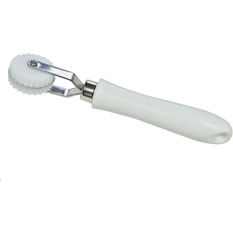 foto del prodotto elettro center art.332 taglia e chiudi lama liscia inox 14mm manico in pom, acciaio inossidabile, bianco