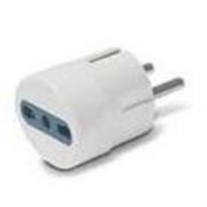 foto del prodotto elettrocanali adattatore di sistema bianco spina schuko 16a cod. eck33503 