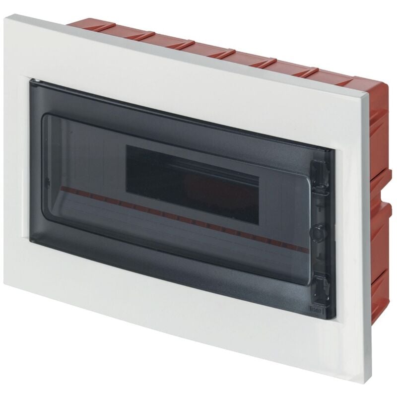 foto del prodotto elettrocanali centralino ad incasso, 18 moduli, bianco, ip40, sportello in policarbonato fum ec63018b