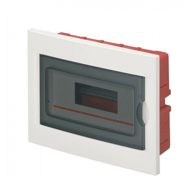 foto del prodotto elettrocanali centralino incasso bianco portello fume 12 mod cod. ec63012b 