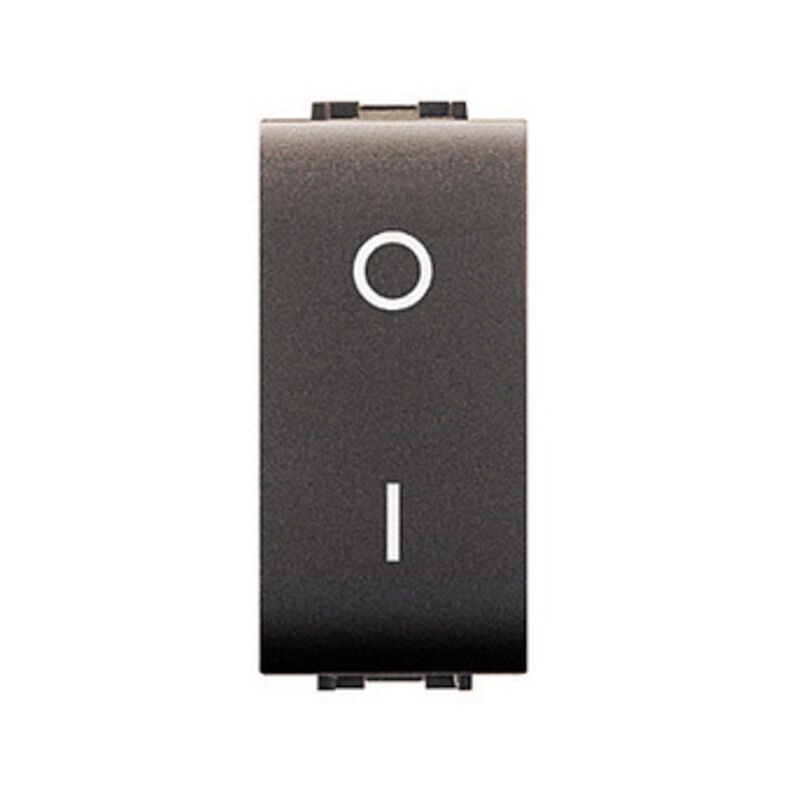 foto del prodotto elettrocanali life art. 4009 interruttore bipolare nero. prezzo per 1 pezzo.