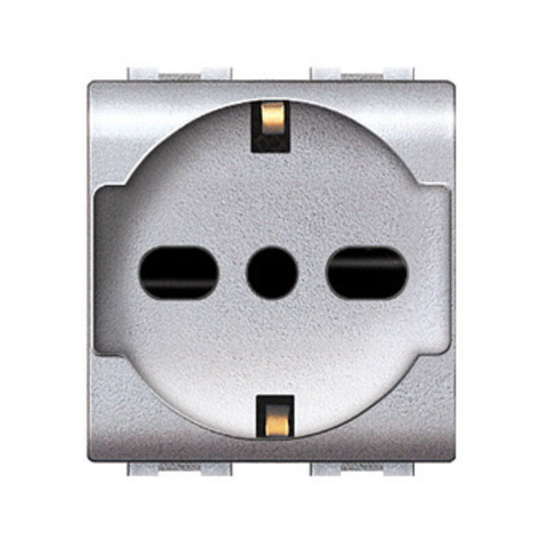 foto del prodotto elettrocanali life art. 4050tec presa bipasso schuko tec. prezzo per 1 pezzo.