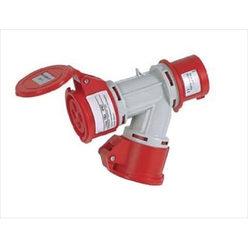 foto del prodotto elettrocanali moltiplicatore 2 uscite ip67 380v 3p t 16a cod. ec690732 