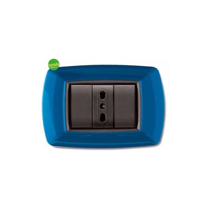 foto del prodotto elettrocanali placca 3 moduli mylife blu