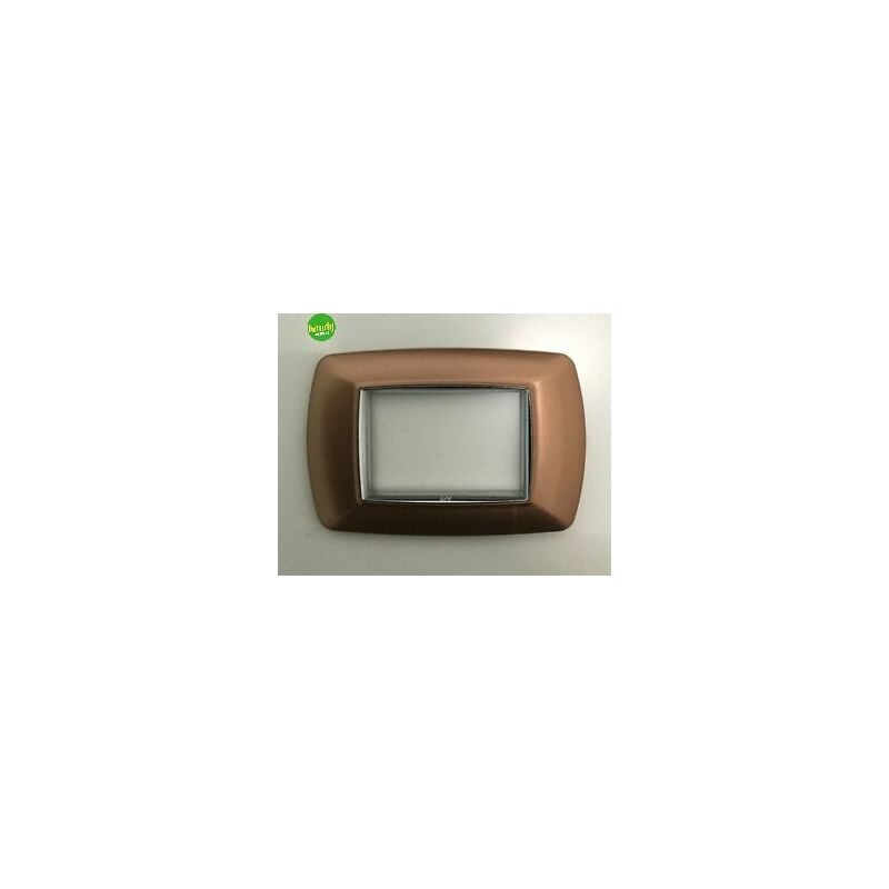 foto del prodotto elettrocanali placca 3 moduli mylife rame
