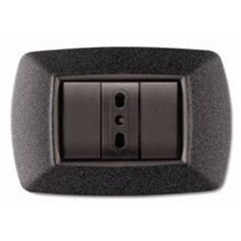 foto del prodotto elettrocanali placca mylife 3 mod. vulcano grigio notte cod. ecl2983v gn 