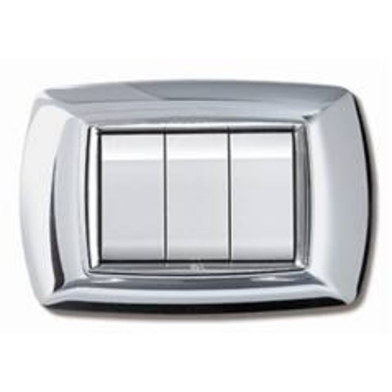 foto del prodotto elettrocanali placca mylife 3 moduli cromo cod. ecl2983cr 
