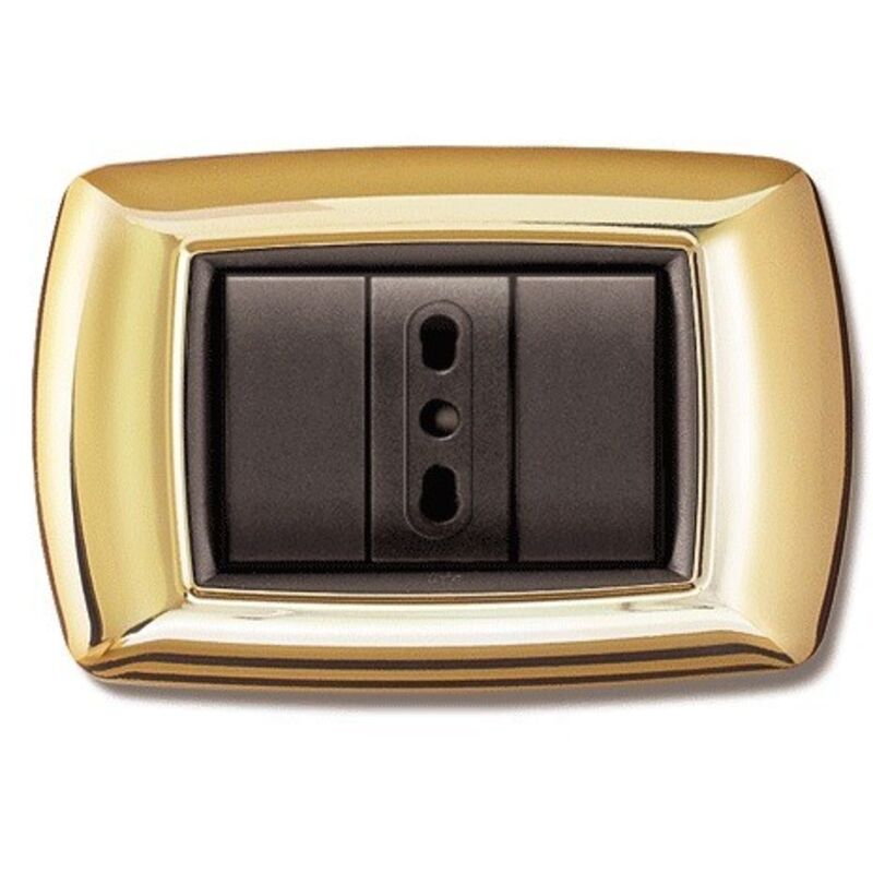 foto del prodotto elettrocanali placca mylife 3 moduli oro cod. ecl2983or 
