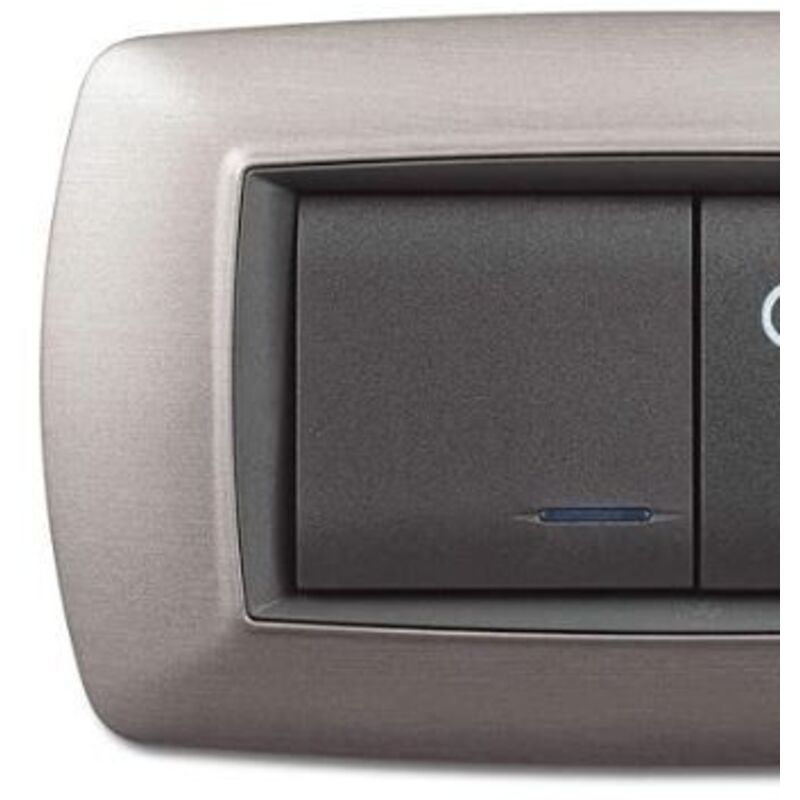 foto del prodotto elettrocanali placca mylife 4 mod. acciaio satinato cod. ecl2984as 