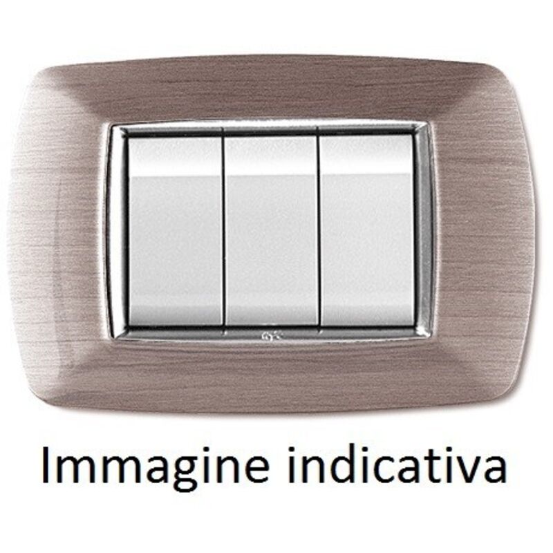 foto del prodotto elettrocanali placca mylife 7 mod. acciaio satinato cod. ecl2987as 