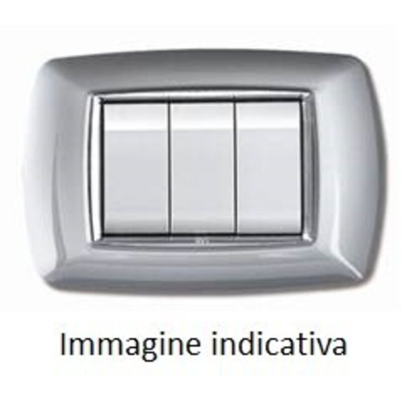 foto del prodotto elettrocanali placca mylife 7 mod. alluminio chiaro cod. ecl2987ac 