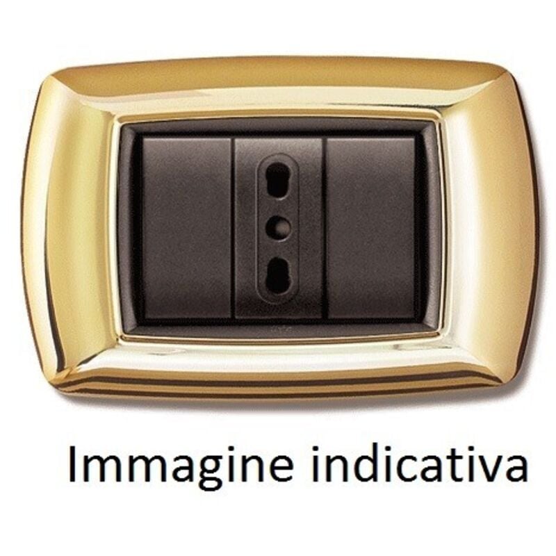 foto del prodotto elettrocanali placca mylife 7 moduli oro cod. ecl2987or 