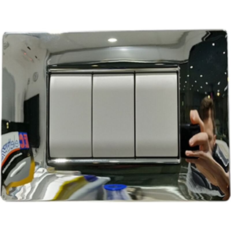 foto del prodotto elettrocanali placca mylife q 3 moduli cromo cod. ecl2883cr 