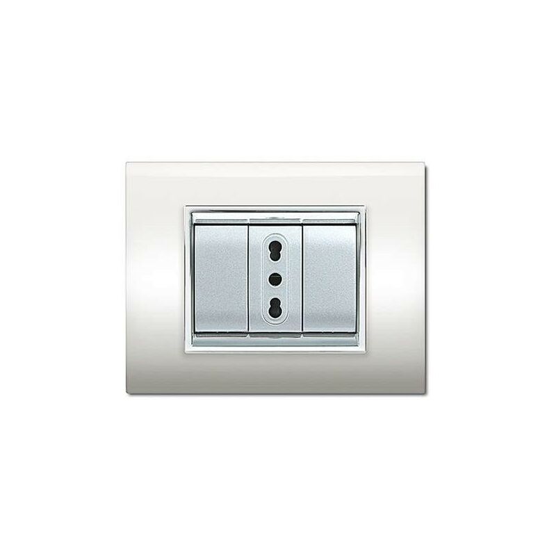 foto del prodotto elettrocanali placca newprestige 3 moduli bianco cod. ecl3083wh 